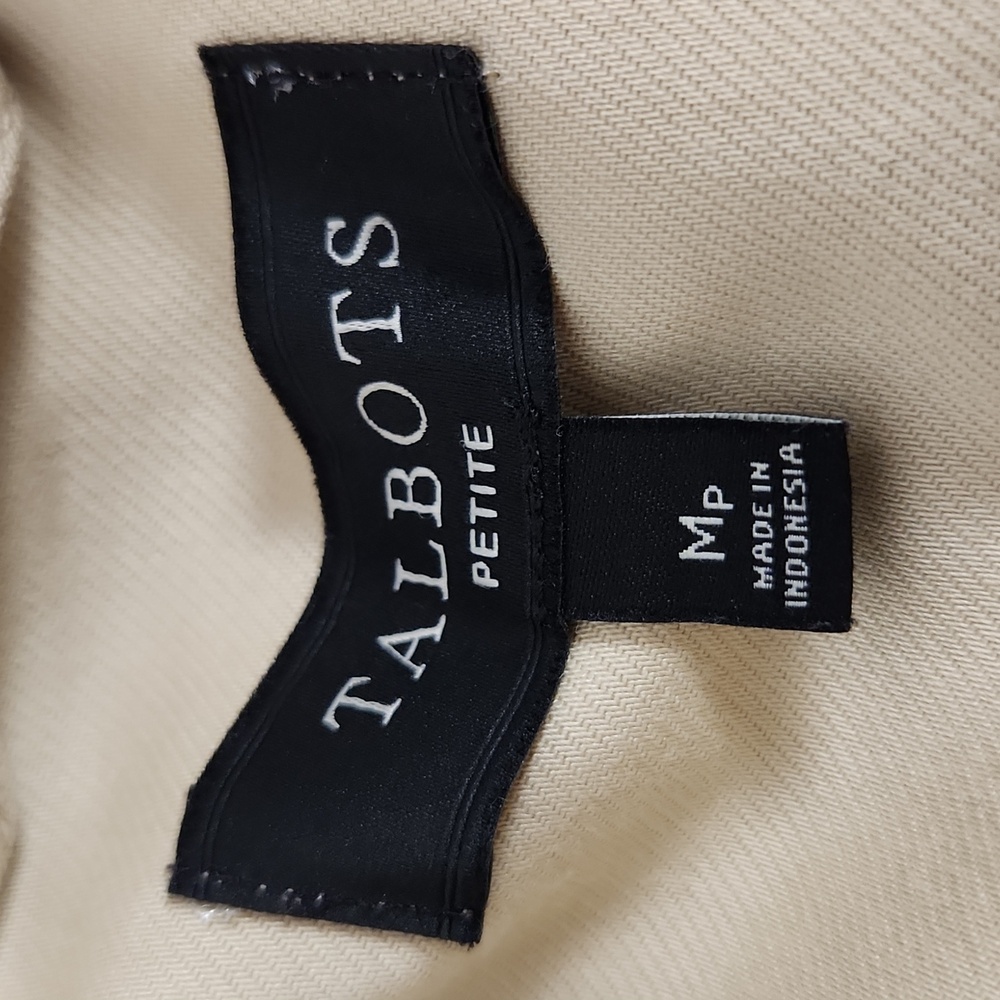 Talbots Tan Utility Jacket Internal Drawstring M … - image 8